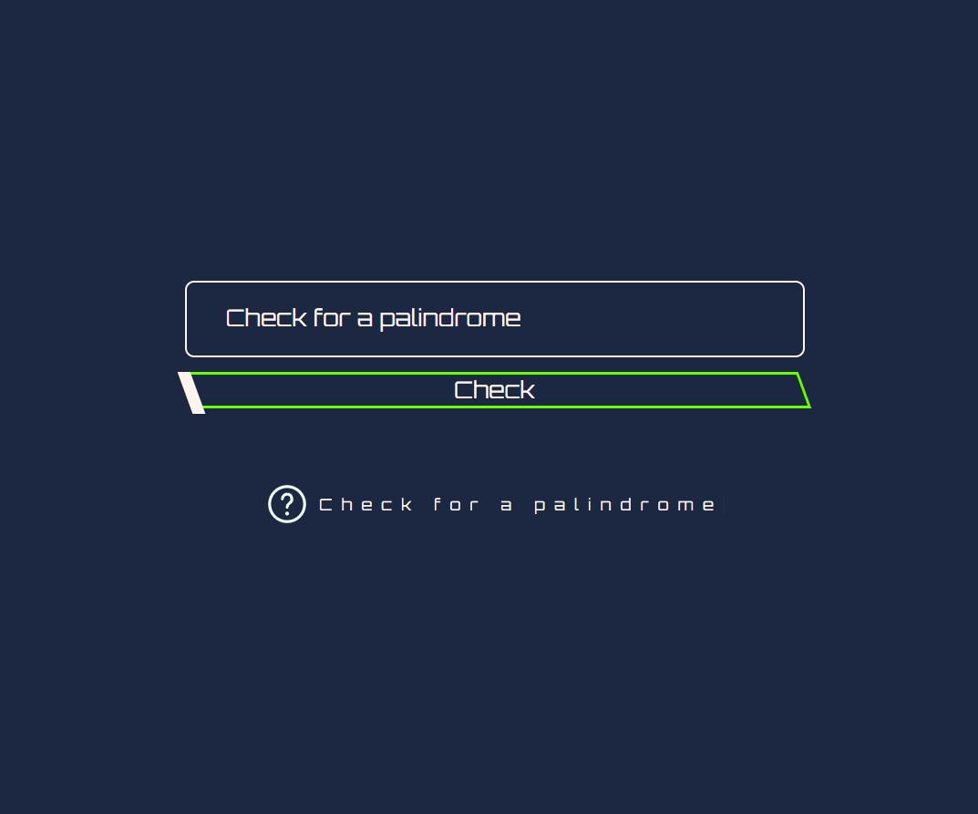 Palindome Checker screenshot